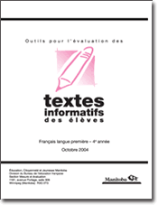 Outils pour l&rsquo;&eacute;valuation des textes informatifs des &eacute;l&egrave;ves