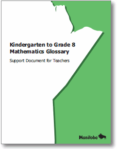 Kindergarten to Grade 8 Mathematics Glossary: Support Document for Teachers