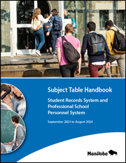 subject table handbook - student records system and professional school personnel system 2023-2024 cover
