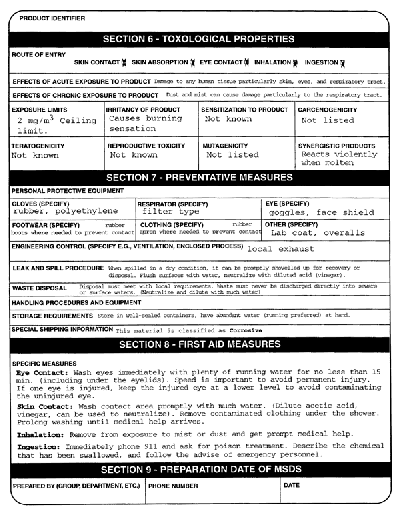 Material Safety Data Sheet - Example