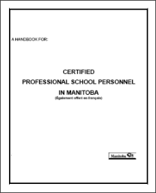 Certified Professional School Personnel in Manitoba Handbook Cover