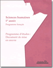 Sciences humaines, 1re année, programme français, programme d'études : document de mise en œuvre