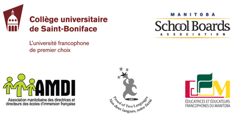 Partenaires – Canadian Parents for French, &Eacute;ducatrices et &eacute;ducateurs francophones du Manitoba, Coll&egrave;ge universitaire de Saint-Boniface, Association manitobaine des directrices et directeurs d'&eacute;coles d'immersion, Manitoba School Boards Association