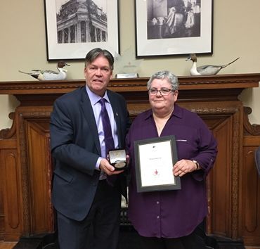 Photo of Minister Ian Wishart and Margaret Banasiak