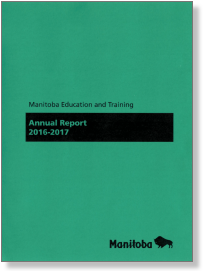 Page couverture du Rapport annuel 2016-2017 - Éducation et Enseignement supérieur Manitoba