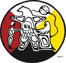 Figure 1. Niji Mahkwa Circle of Nations. Painting by Fred Beardy. Teaching and colours provided by Fred Beardy and Elder Myra Laramee. Used with permission.