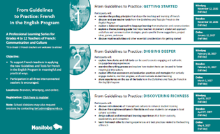 From Guidelines to Practice: French in the English Program poster thumbnail