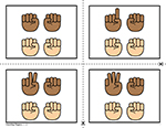 Blackline Master of Counting Fingers 0-20 (2 pair hands)
