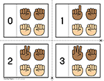 Blackline Master of Counting Fingers 0-20 with numeral (2 pair hands)