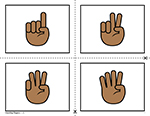 Blackline Master of Counting Fingers 1-20