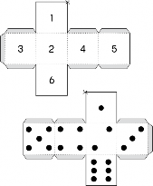 Blackline Master of dice