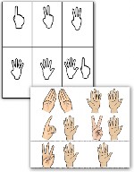 Blackline Master of Subitizing Cards - Finger Patterns