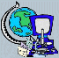 Computer - Globe - Science drawing