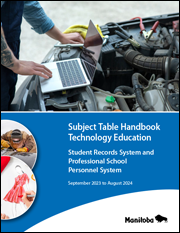 subject table handbook technology education 2023-2024 cover