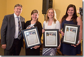 Photo of Mrs. Melanie Gamache, Mrs. Lesia Jensen and Mrs. Kim Merasty