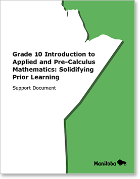 Grade 10 Introduction to Applied and Pre-Calculus Mathematics: Solidifying Prior Learning cover