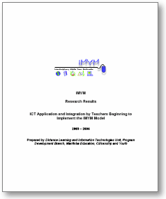 ICT Application and Integration by Teachers Beginning to Implement the IMYM Model