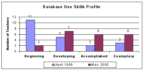 Database use skills profile chart