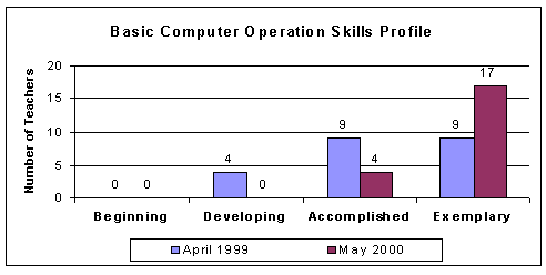 Basic computer operation skills profile chart
