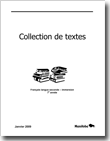 Collection de textes, français langue seconde – immersion, 6e année