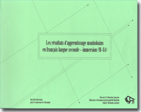 Les résultats d'apprentissage manitobains en français langue seconde – immersion (M-S4)
