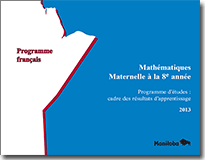 Mathématiques, programme français, maternelle à la 8e année - Programme d'études : cadre des résultats d'apprentissage