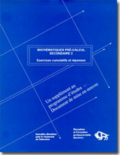 Mathématiques pré-calcul - Secondaire 2, exercices cumulatifs et réponses