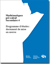 Mathématiques pré-calcul, secondaire 4 - Programme d'études, document de mise en œuvre