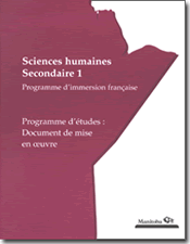 Sciences humaines, secondaire 1, programme d'immersion française