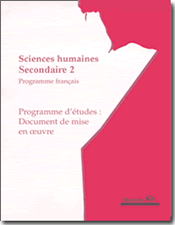 Sciences humaines, secondaire 2, programme français, programme d'études : document de mise en œuvre 