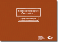 Sciences de la nature secondaire 1, cadre manitobain des résultats d'apprentissage