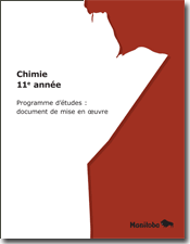 Chimie, 11e année - Programme d'études : document de mise en œuvre