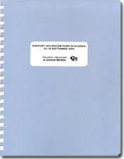 Rapport des inscriptions scolaires au 30 septembre 2004