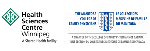 Logo des partenaires (Children's hospital Health - Sciences Center Winnipeg, Le collège des médecins de famille du Manitoba, Community Financial Counselling Services, University of Manitoba - Faculty of Health Sciences)