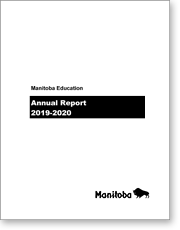 Page couverture du Rapport annuel 2019-2020 - Éducation Manitoba