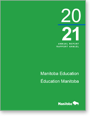 Page couverture du Rapport annuel 2020-2021 - Éducation et Formation Manitoba
